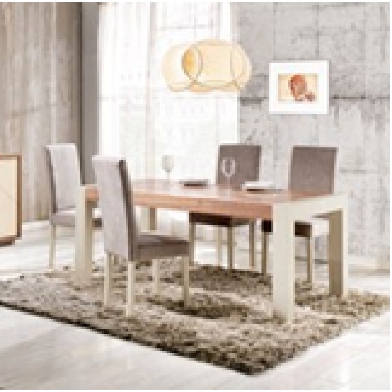 Conjunto de Sala Nogueira Natural e Lacado